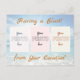 Tener una plantilla de tarjeta postal de foto de e