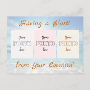Tener una plantilla de tarjeta postal de foto de e