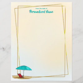 Tener una playa de un día de hojas de papel sin lí