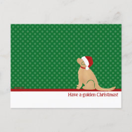 Tener una postal verde de los Navidades de oro
