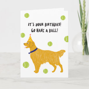 Tener una tarjeta de cumpleaños para bolas