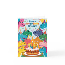 Tener una tarjeta de cumpleaños ROAR