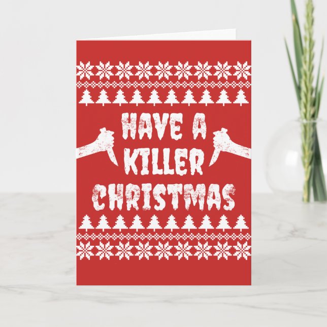 Tener una tarjeta de Navidades asesinos (Anverso)