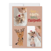 Tener una tarjeta de perro para Navidades de Holly