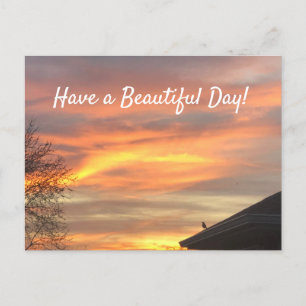Tener una tarjeta postal para un hermoso día