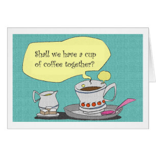 ¿Tener una taza de café junto?