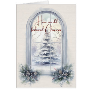 Tener Una Vieja Ventana De Navidades De Moda