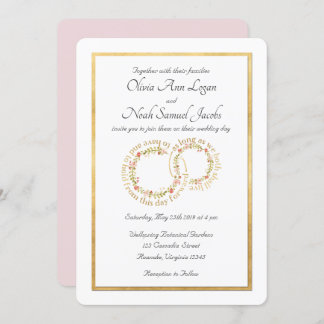 Tener Y Celebrar Invitación Al Anillo De Bodas Flo