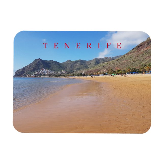 Tenerife Teresitas Playa con imán de nevera (Horizontal)