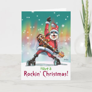 Tenga a, tarjeta de Navidad de Rockin