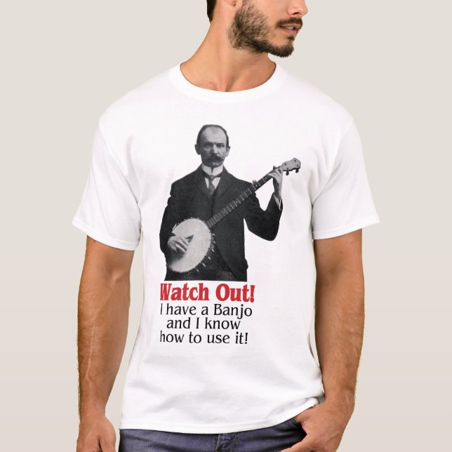 ¡Tenga cuidado! La camiseta de manga corta ligera (Anverso)