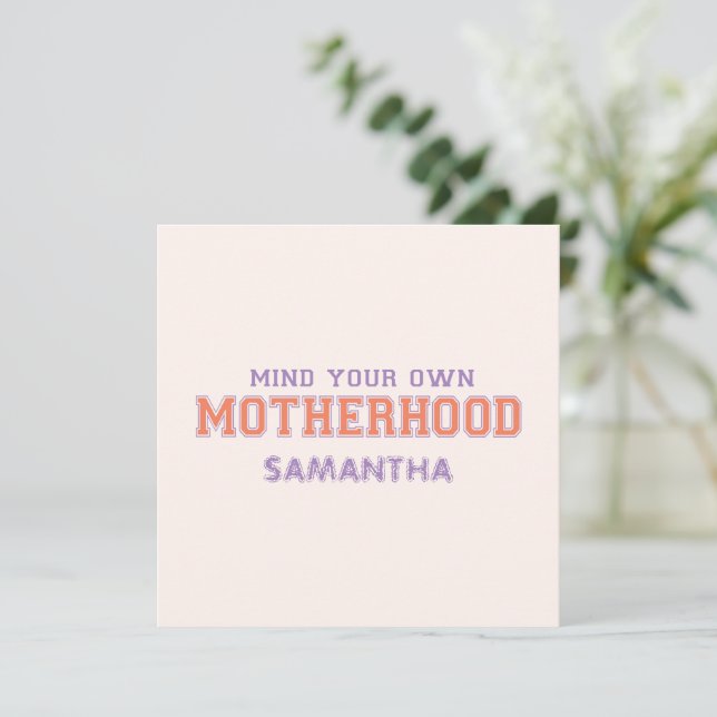 Tenga En Cuenta Su Propia Madre (Anverso de pie)