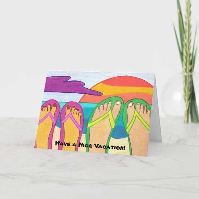 ¡Tenga Niza vacaciones! tarjeta de felicitación (Anverso)