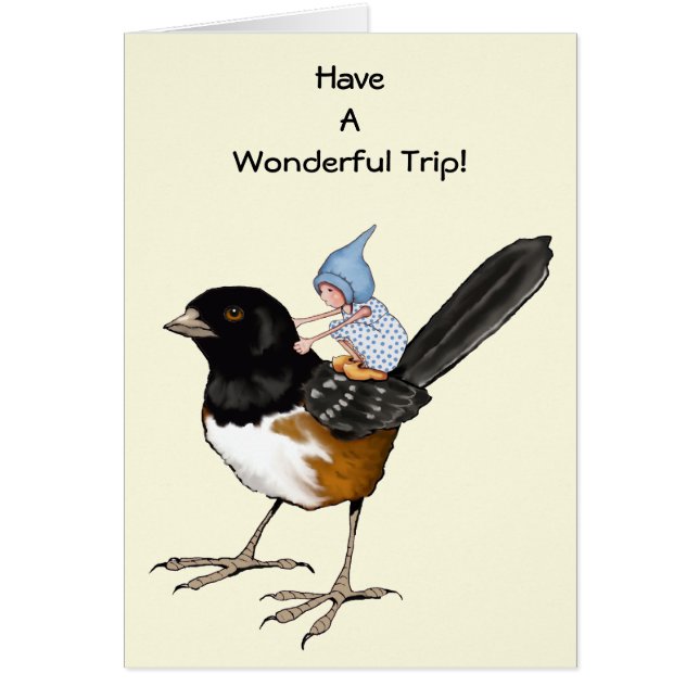 Tenga un buen viaje, niño del gnomo en pájaro (Frente)