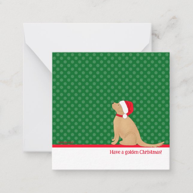 Tenga un conjunto de tarjetas de Navidad doradas v (Anverso)