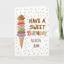Tenga Un Cumpleaños Dulce Tarjeta de Felicitación 