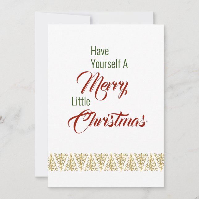 Tenga un Feliz Navidad Tarjeta Plana (Anverso)