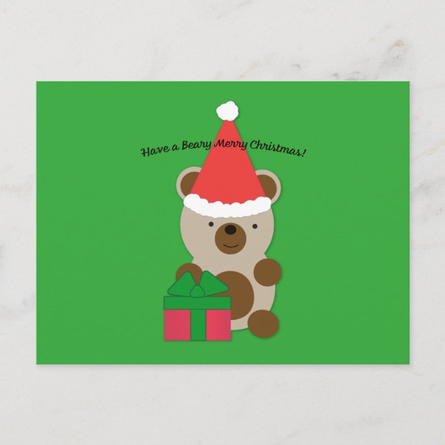 Tenga un oso navidad muy feliz (Anverso)
