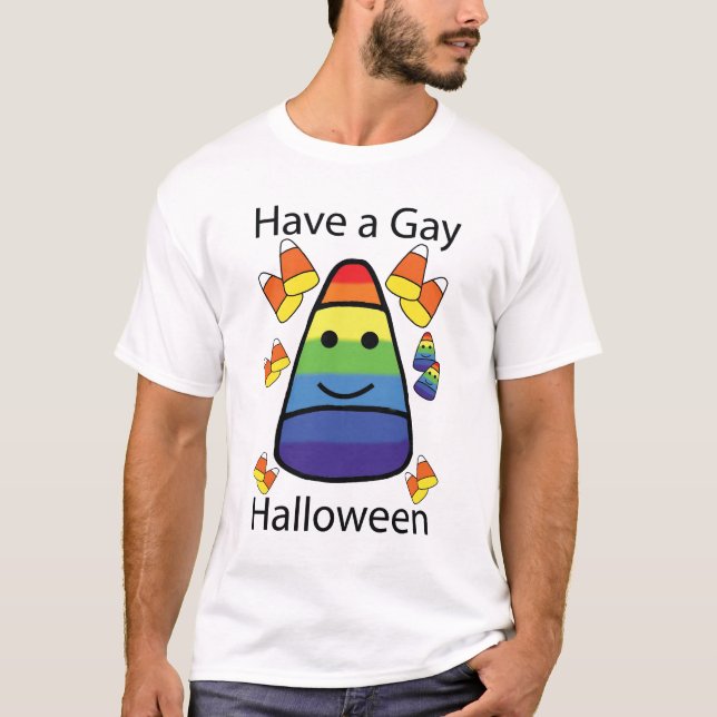 Tenga una camiseta gay de Halloween (Anverso)