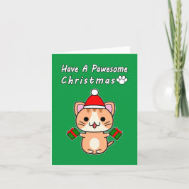 Tenga una Navidad Pawesome - Gato Atigrado Rojizo
