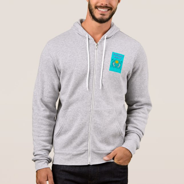 Tenga una sudadera con capucha gris de los hombres (Anverso)