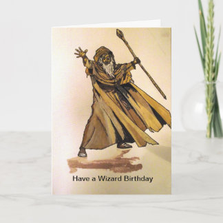 Tenga una tarjeta de cumpleaños del mago