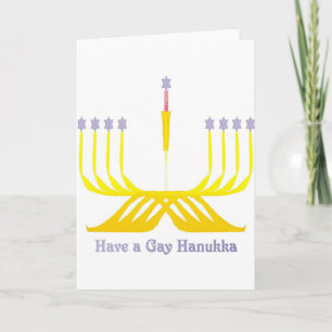 Tenga una tarjeta de felicitación gay de Hanukka