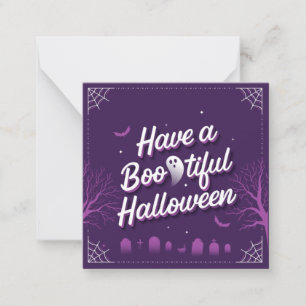Tenga una tarjeta de nota de Halloween Bootiful