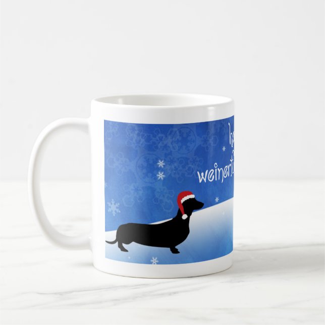 Tenga una taza del navidad del Dachshund del día (Izquierda)