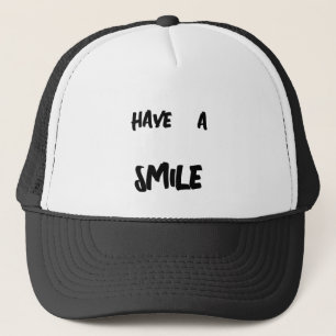 TENGAN GORRA de un camionero SONRIENTE