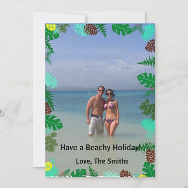 ¡Tengan unas vacaciones en la playa! | Tarjeta de  (Anverso)