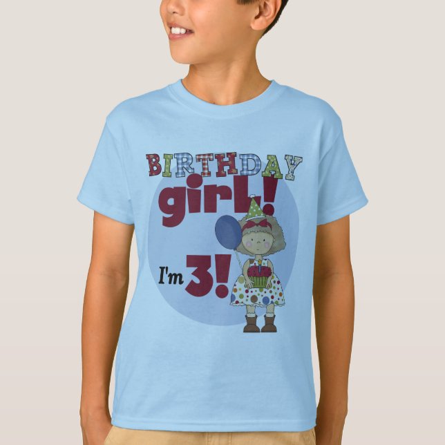 Tengo 3 camisetas y regalos Chicas de cumpleaños (Anverso)