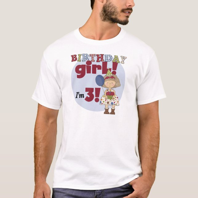 Tengo 3 camisetas y regalos Chicas de cumpleaños (Anverso)