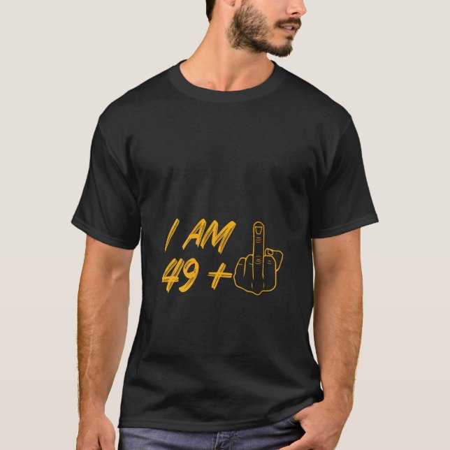 Tengo 49 dedos medio de la mano V de la camiseta d (Anverso)