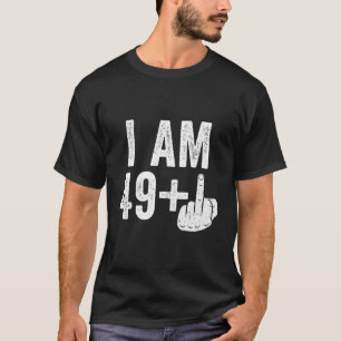 Tengo 49 Más Camiseta De Dedo Medio 50 Años S