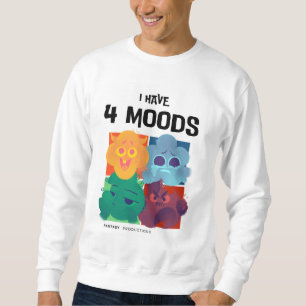 "Tengo 4 estados de ánimo", sudadera gráfica para