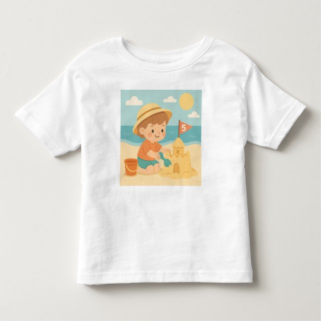 ¡Tengo 5 años! - Camiseta de playa de cumpleaños p (Anverso)
