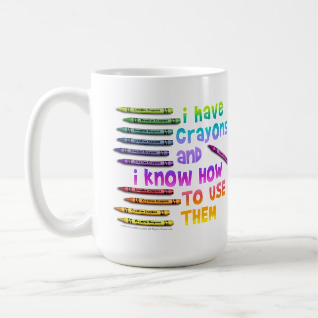 Tengo crayones y sé cómo usarlos Tazas (Izquierda)