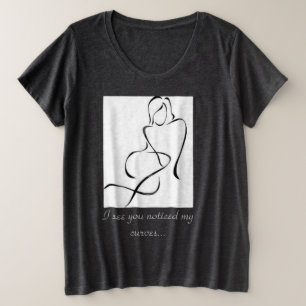 Tengo Curvas más camiseta de tamaño