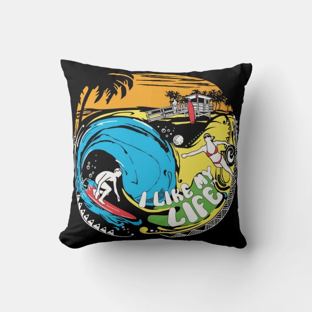 "Tengo gusto almohada de la playa de MI vida" (Anverso)