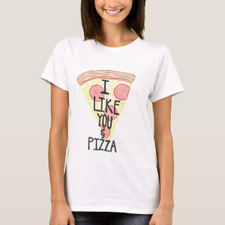 Tengo gusto de la camisa usted y de la pizza
