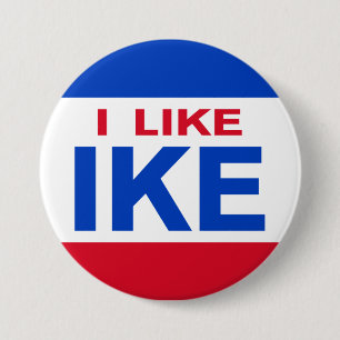 Tengo gusto del botón de la campaña de Ike