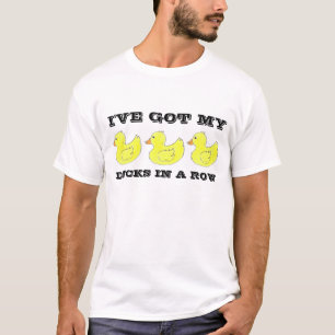 Tengo mis pollos en una camiseta de peluquero duck