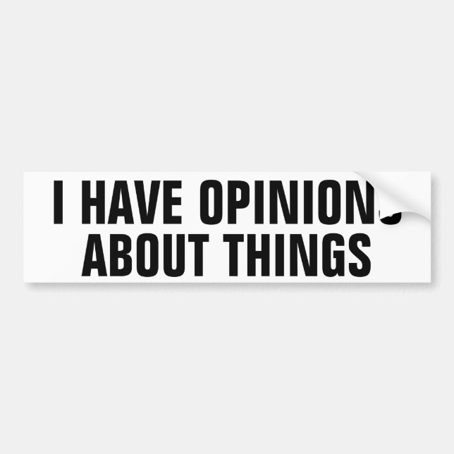 Tengo opiniones sobre pegatina para el parachoques (Frente)