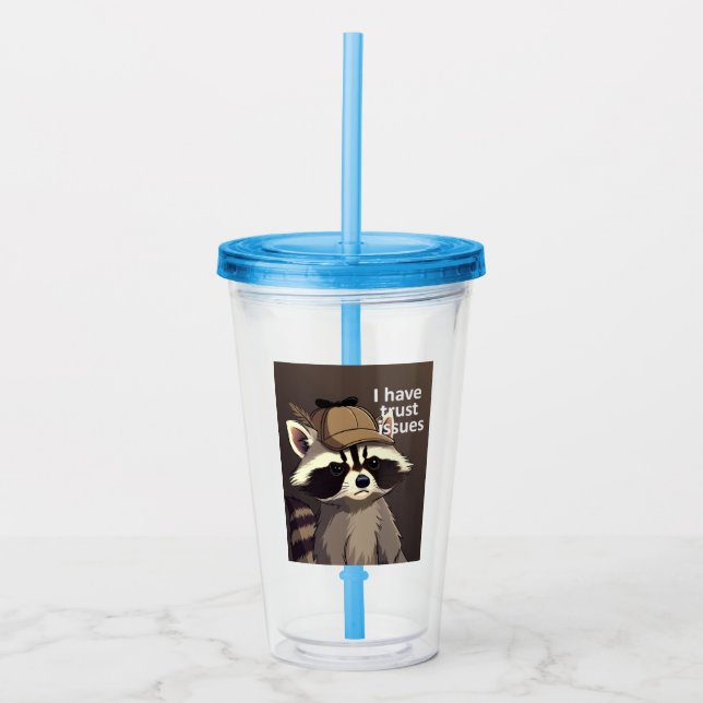 Tengo Problemas de Confianza Taza de Mapache | Div (Anverso)