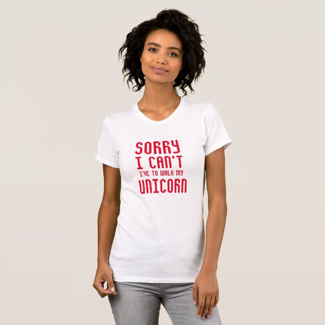 Tengo Que Caminar Una Camiseta Unicornio De Unicor (Anverso completo)