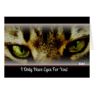 "Tengo solamente ojos para usted" toda la tarjeta