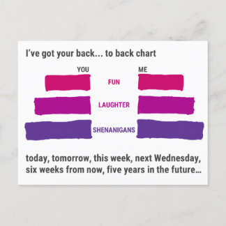 Tengo tu espalda... Postal de espalda con espalda