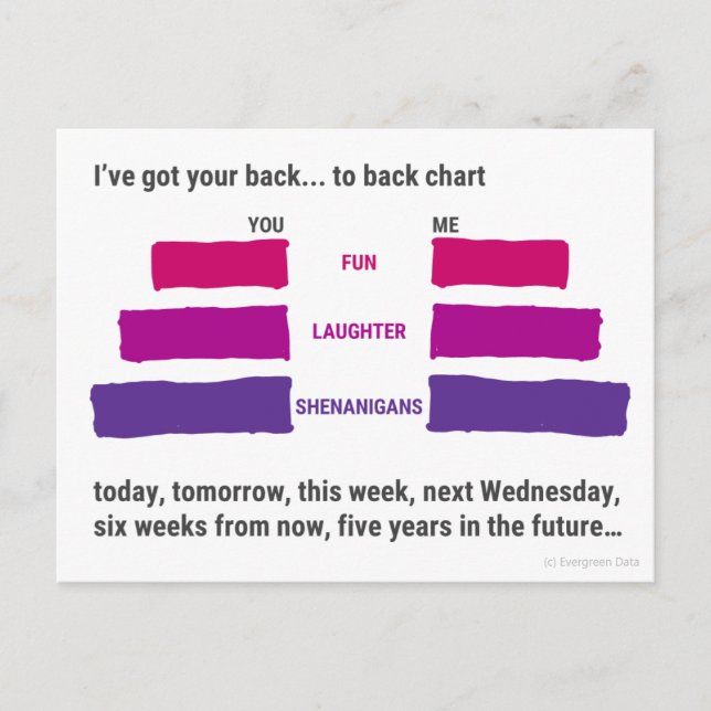 Tengo tu espalda... postal espalda con espalda (Anverso)