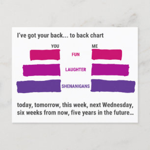 Tengo tu espalda... Tarjeta postal espalda con esp